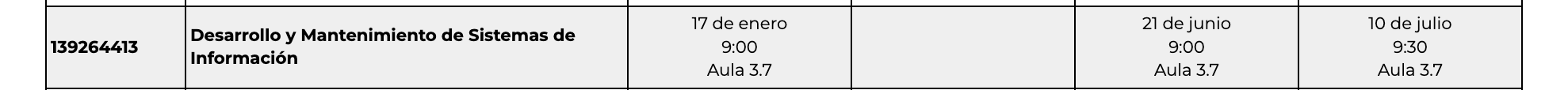 Enlace al Calendario Oficial de exámenes